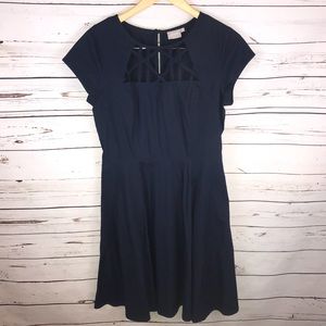 EShakti Navy Fit N Flare dress size 10 Medium